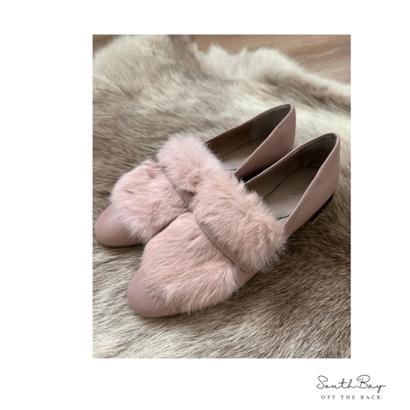 Donald J Pliner Lilian Loafer Furry Flats - Picture 2 of 6